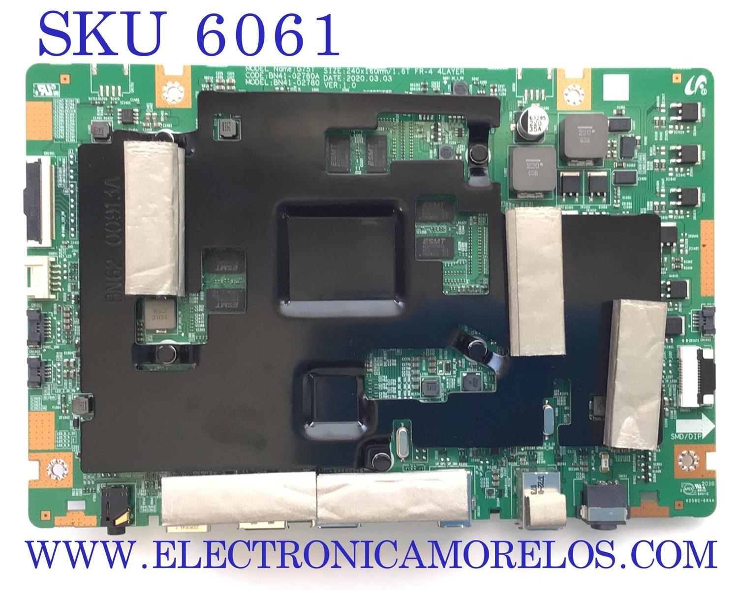 MAIN PARA MONITOR SAMSUNG QLED RESOLUCION (2560 x 1440) / NUMERO DE PARTE BN94-15415A / BN41-02780A / BN9446415A / 15415A / M-TG700CCAA / 865203775 / PANEL CY-PT270PLLV1H / MODELO C27G75TQSN